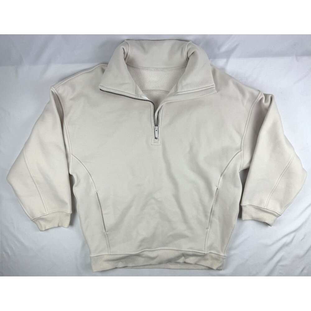 Lululemon Womens XS/S Thick Fleece Half-Zip White Opal Pullover